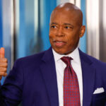 Eric Adams speaking at a New York City cryptocurrency event