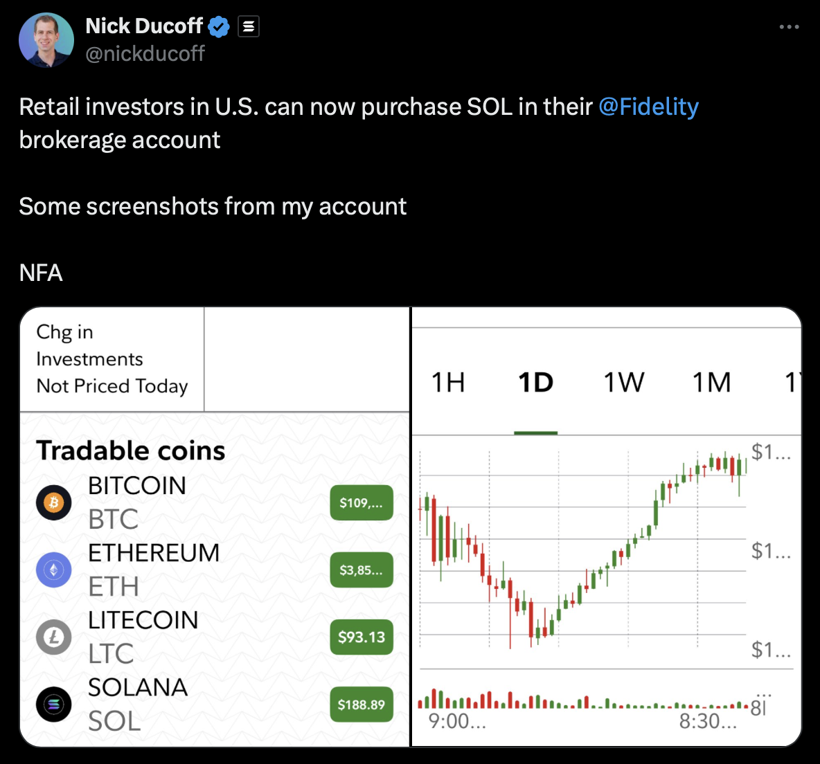 Nick Ducoff Post on X (Formla Twitter)
