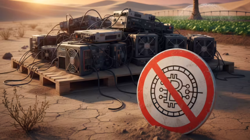 ADAFSA building, Abu Dhabi agriculture regulator, crypto mining ban