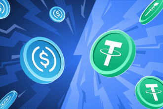 USDT and USDC stablecoins facing market share decline chart