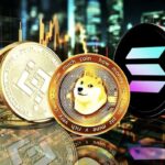 BNB, Solana, and Dogecoin price charts showing October rally targets