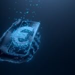 ECB headquarters with digital euro concept illustration