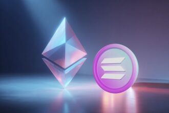 Blockchain network diagram illustrating decentralization efficiency