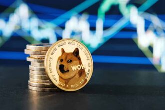 Dogecoin price chart showing rise above $0.250