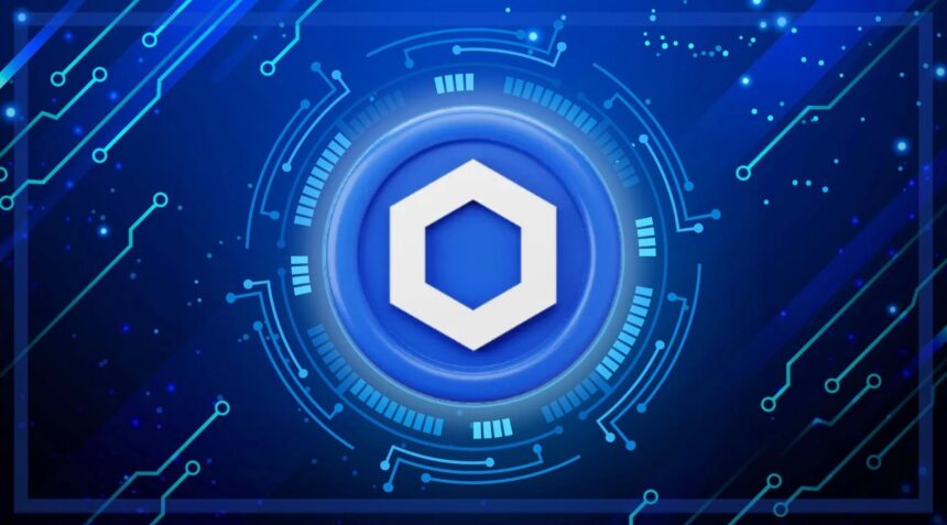 Chainlink token LINK price chart showing 4% decline