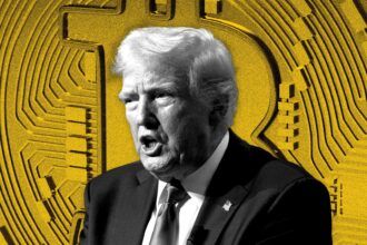 Bitcoin price volatility chart after Trump tariff announcement