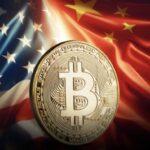 Bitcoin price chart showing sharp decline amid trade tensions