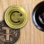 Tether and Celsius logos with $299.5 million settlement in crypto bankruptcy case