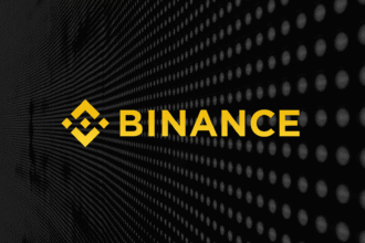 Binance logo with announcement of banned accounts