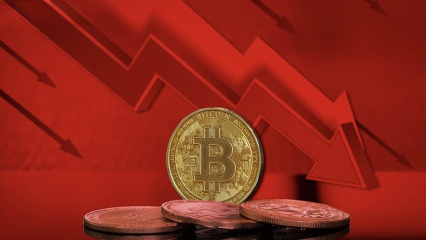 Bitcoin ETF outflows chart reflecting US political turmoil