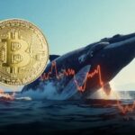 Illustration representing a Bitcoin whale investor placing a large short position