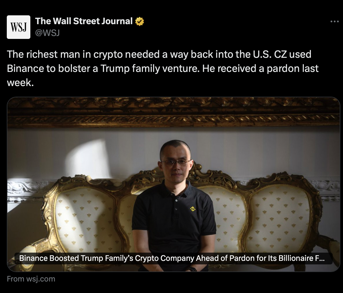 WSJ post on X (Formal Twitter)