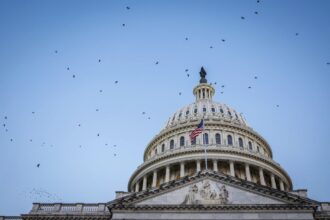 US Senate chamber during government shutdown and crypto bill discussions