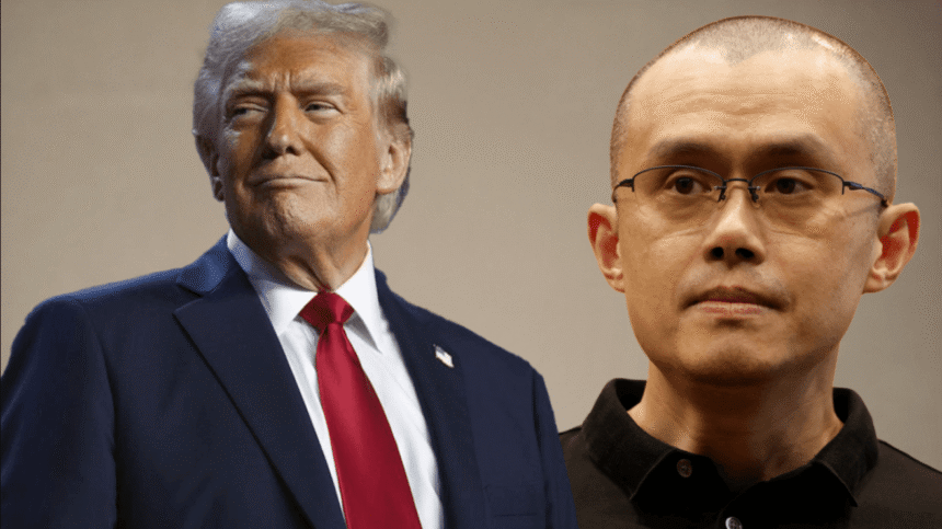Binance co-founder CZ discussing Trump pardon in news interview