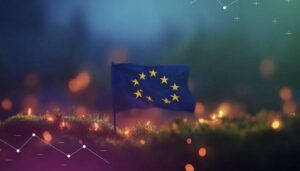 Aave Labs logo with MiCA regulation and stablecoin icons