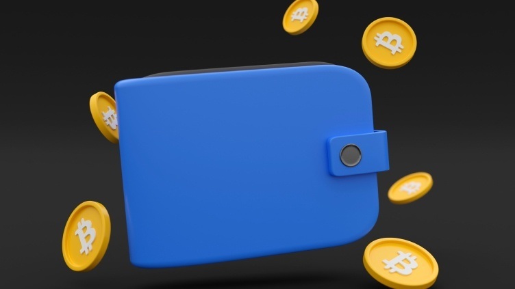 Coinbase logo and blockchain wallet addresses with moving tokens